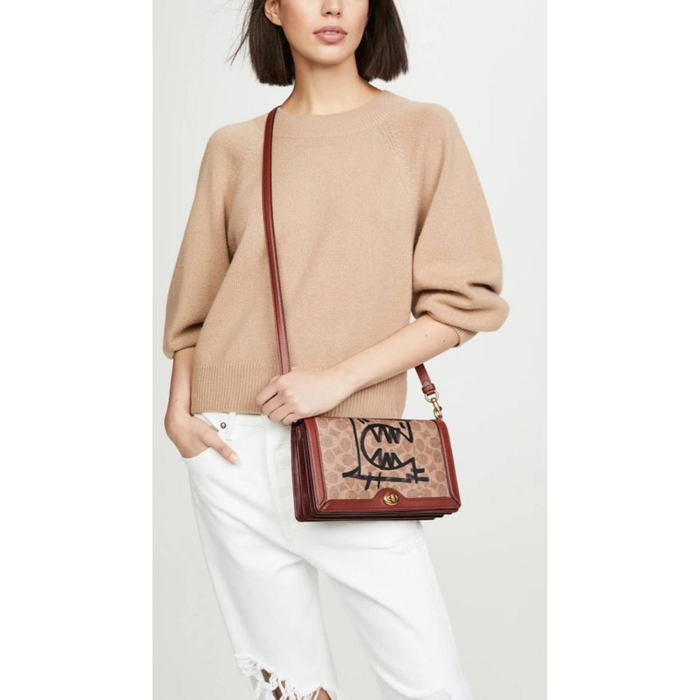 Coach Riley Signature Canvas Rexy Crossbody Bag